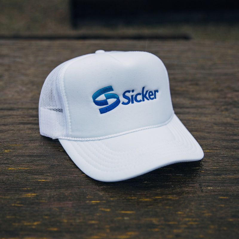 SICKER TRUCKER HAT (WHITE)