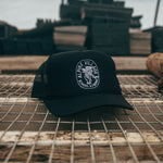 LOGO TRUCKER HAT (BLACK WITH WHITE)