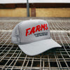 F.A.R.M.S. TO KEEP PEOPLE OFF LAB GROWN MEAT TRUCKER HAT (GREY)