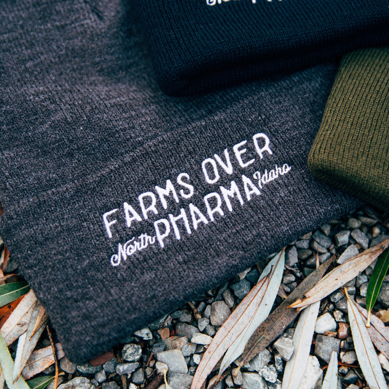 FARMS OVER PHARMA BEANIE (CHARCOAL)